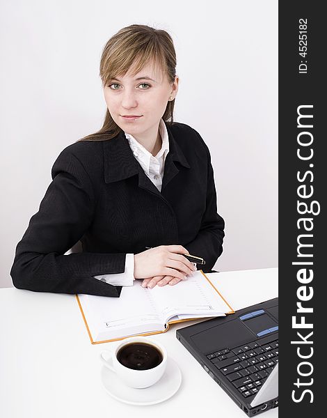 Woman Working On The Laptop