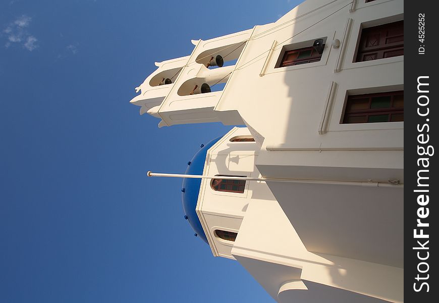 A church in Oia village. A church in Oia village