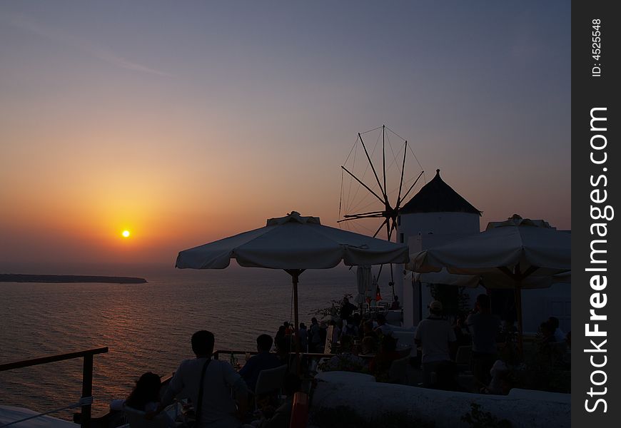 The best sunset on Santorini island. The best sunset on Santorini island