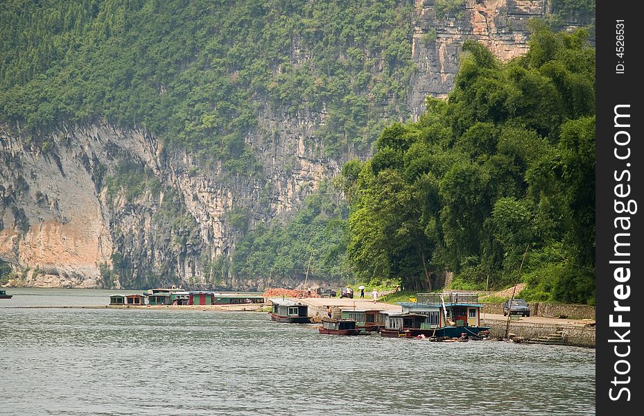 Chinese Boat In Guilin, China