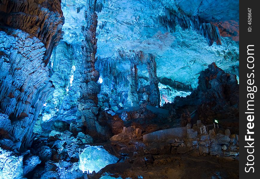 Flute cavern in Guiling, China