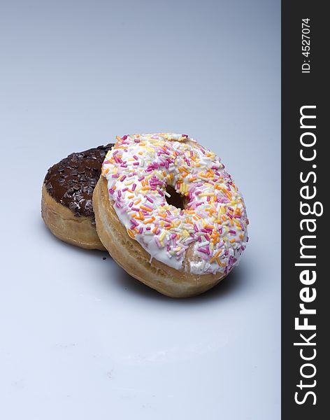 Doughnuts isolated on gradien background