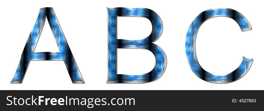 Modern ABC plastic color blue
