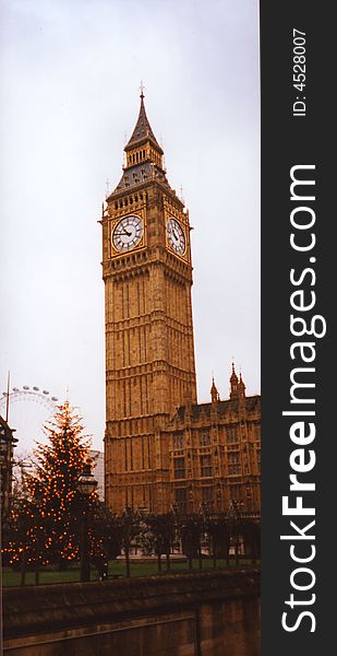 London skyline, Big Ben in winter. London skyline, Big Ben in winter