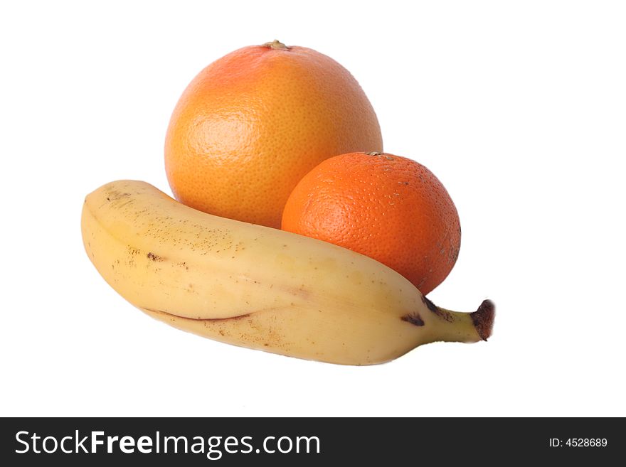 Fres fruits in isolated white background