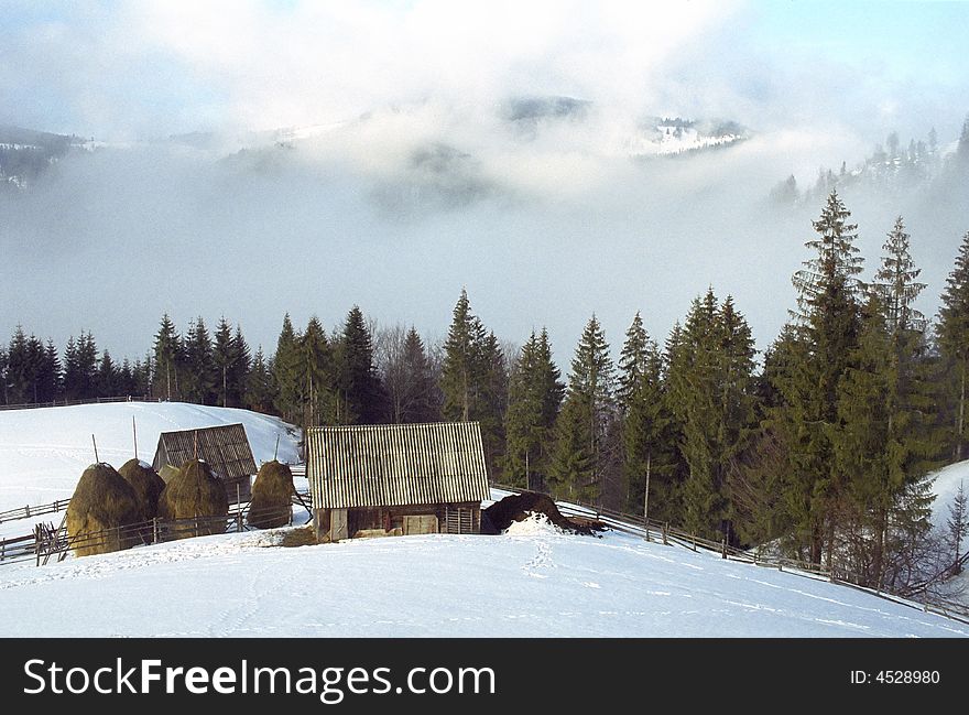 Traditional romanian village in Apuseni Mountains, Romania. Traditional romanian village in Apuseni Mountains, Romania