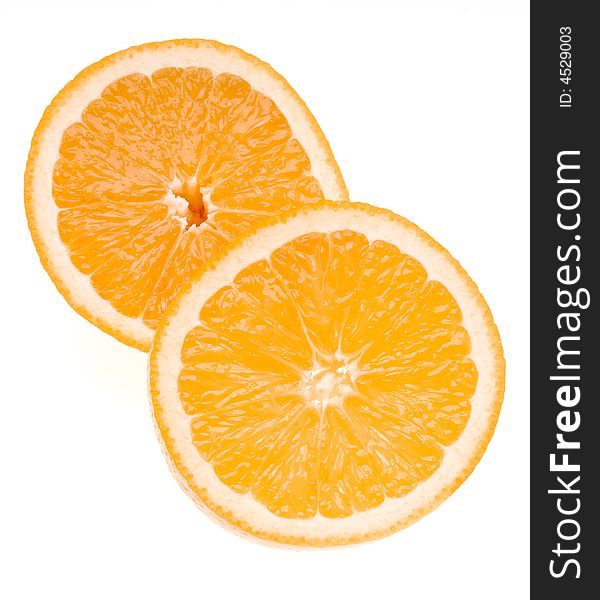 Isolated perfect orange on white