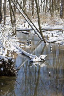 Snowy Mountain Brook Stock Photos Snowy Mountain Brook Stock Photos