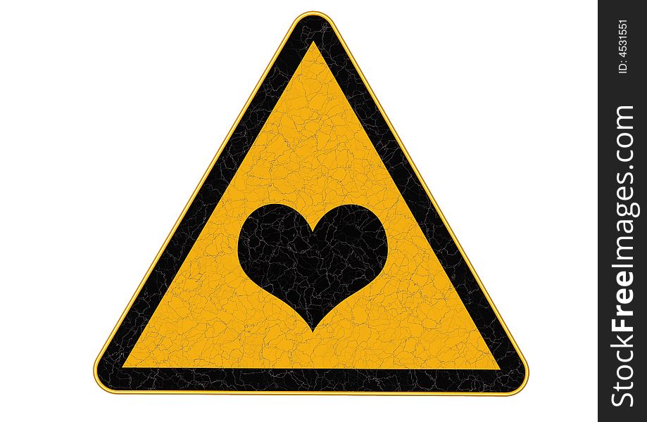 Illustration of yellow danger sign