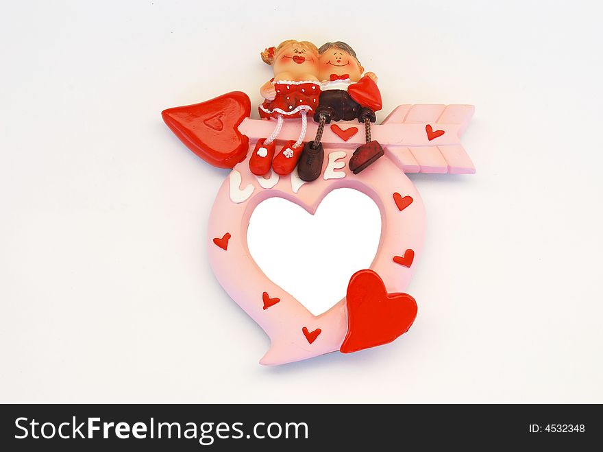 A photo holder with two lovers