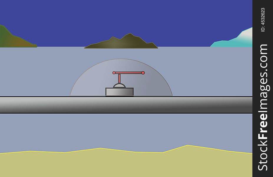 Pipe-line on the sea bottom