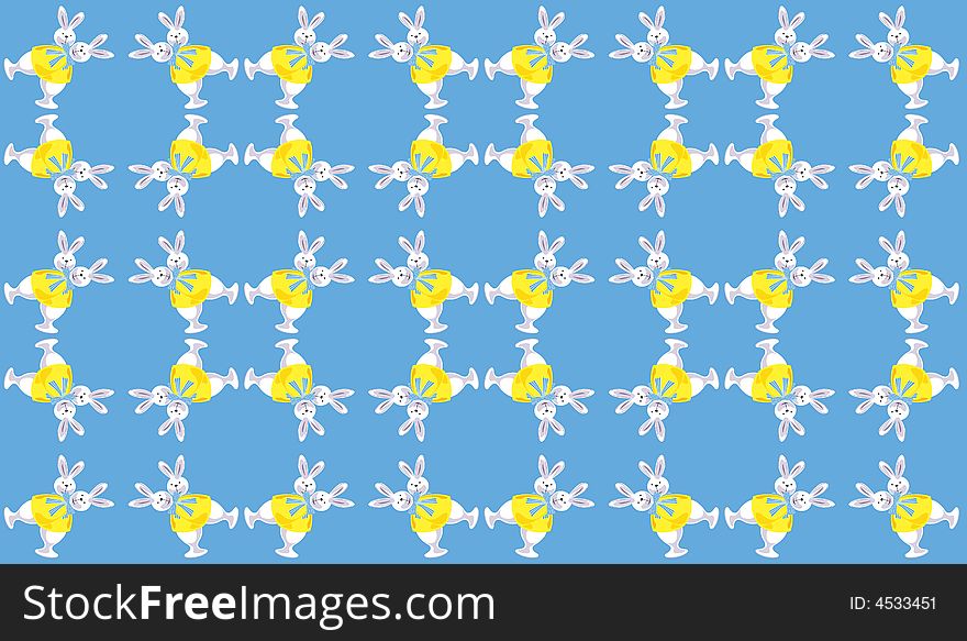 Background - Yellow Easter Hare