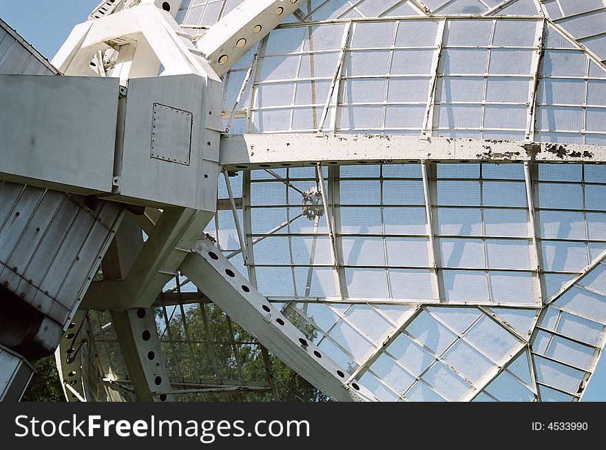 A radiotelescope antenna in the observatory of Ondrejov, Czech republic