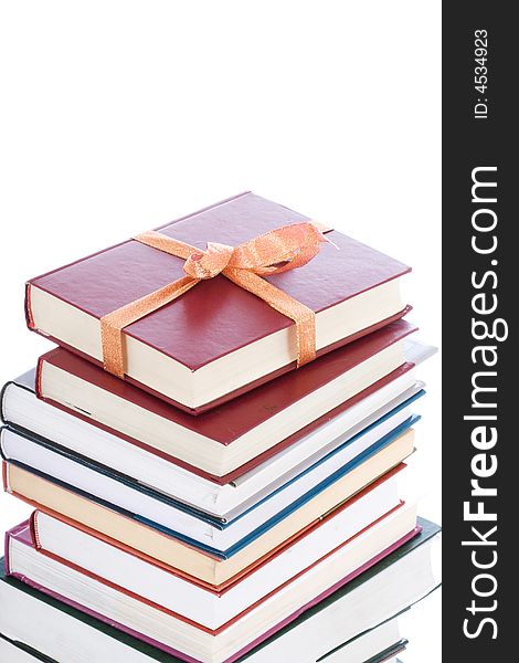 Books in gift packing isolated on a white