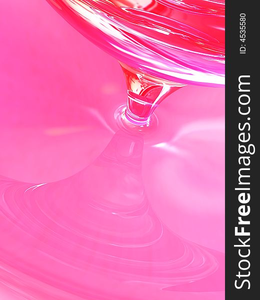 Computer generated illustration of pink sticky liquid. Computer generated illustration of pink sticky liquid