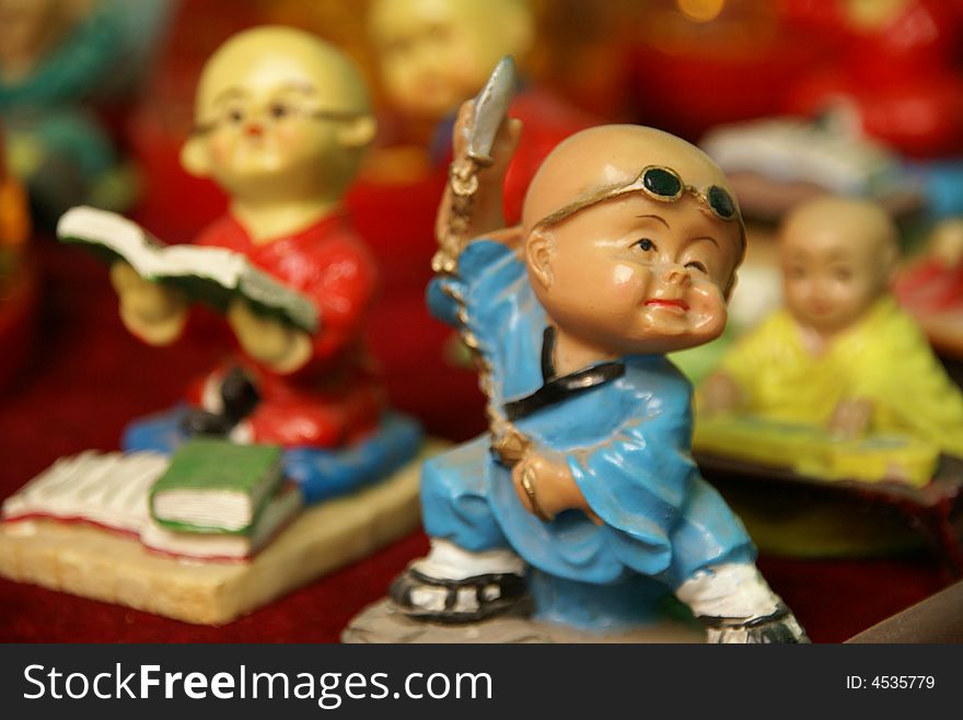 Buddhist dolls in a temple, beijing, china. Buddhist dolls in a temple, beijing, china