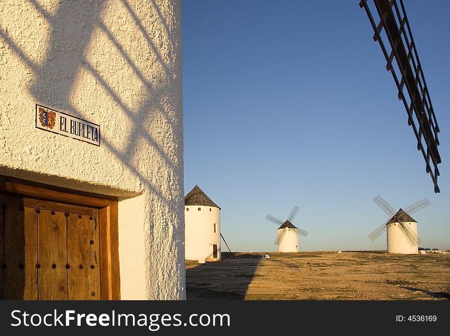 Some windmills and blue sky