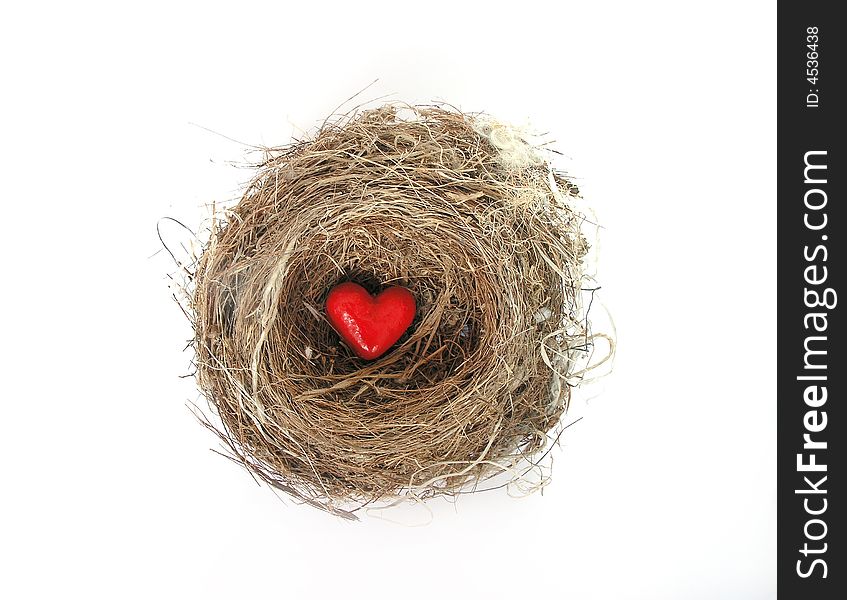 Red Heart In Bird S Nest