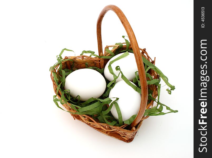 Eggs in a basket