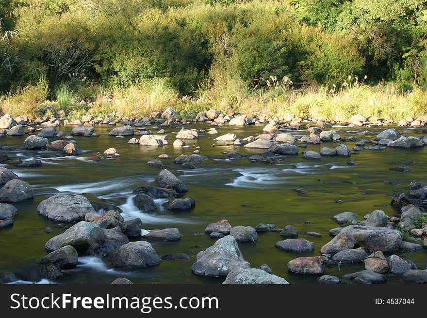 Running water in the Karangahake Gorge, NZ