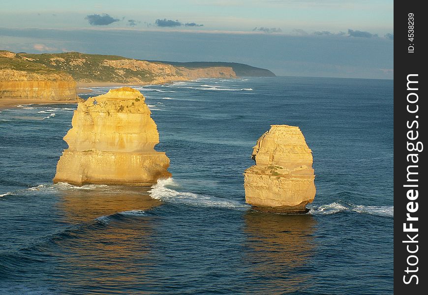 Twelve Apostles in Evening in Australia