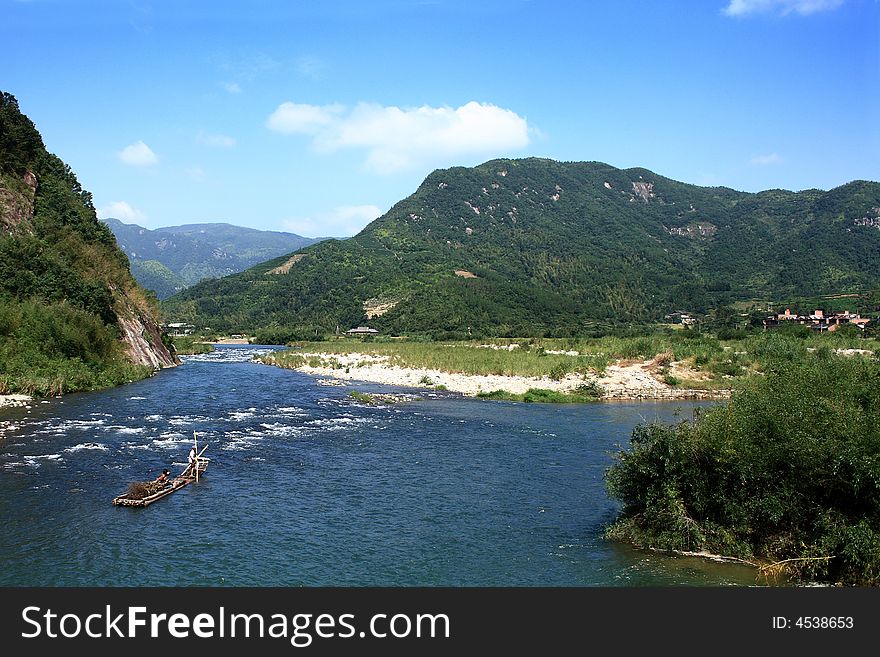 Cross beautiful yangjia Stream