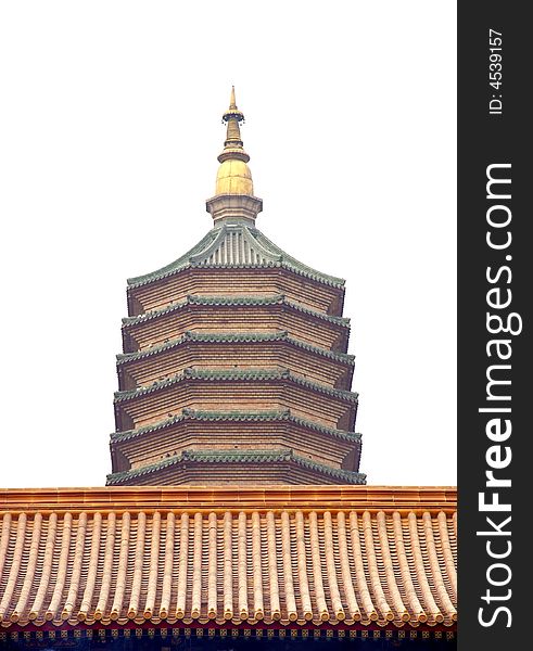 Tower of Buddha in a  temple in Beijing,China. Tower of Buddha in a  temple in Beijing,China.