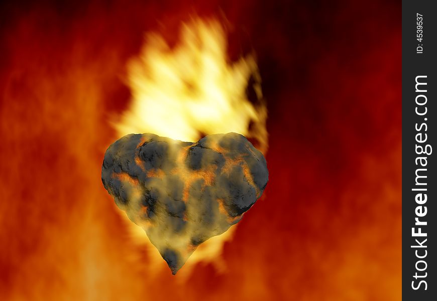 The heart as a symbol of fire. The heart as a symbol of fire