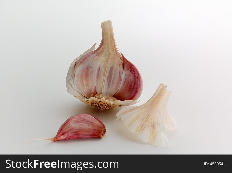 Garlic with Cloves isolated on white. Garlic with Cloves isolated on white