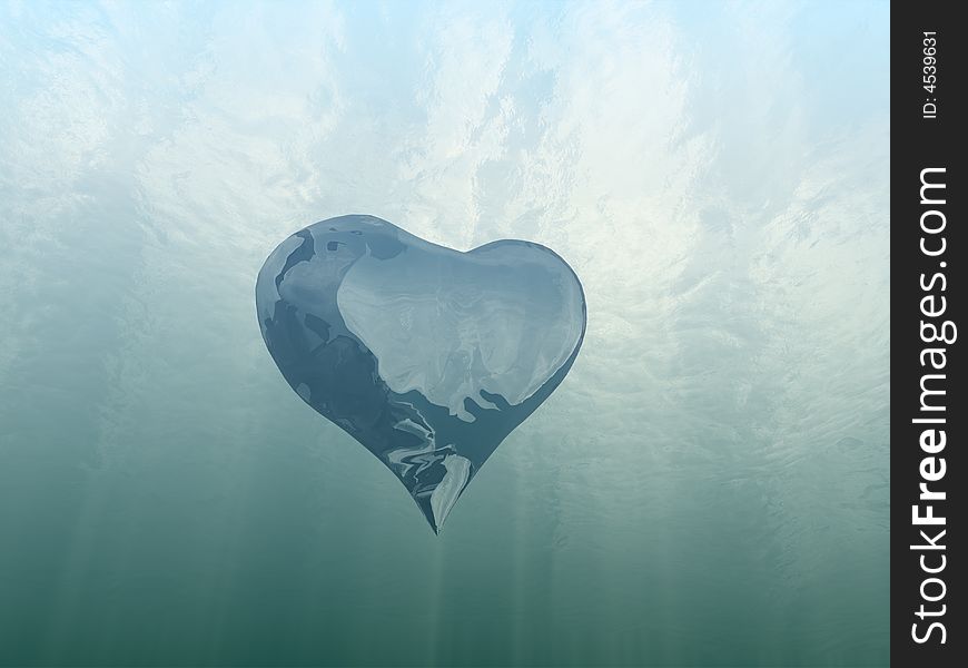 The heart as a symbol of water. The heart as a symbol of water