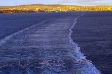 Wake Of A Ship Leaving Oslo Stock Photography Wake Of A Ship Leaving Oslo Stock Photography