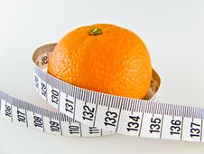 Mandarine On Diet Stock Photo Mandarine On Diet Stock Photo