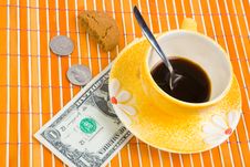One Dollar And 50 Cent Pay For Coffee And Cookies Royalty Free Stock Photos One Dollar And 50 Cent Pay For Coffee And Cookies Royalty Free Stock Photos