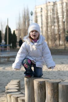 Child On Playground Royalty Free Stock Photos Child On Playground Royalty Free Stock Photos
