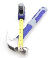 Hammer And Tape Measure Stock Image