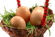 Close-up Of Four Easter Eggs Stock Image Close-up Of Four Easter Eggs Stock Image