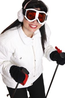Female Skier Royalty Free Stock Photography