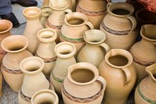 Clay Jugs Royalty Free Stock Images