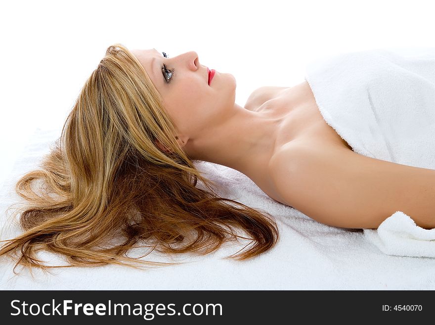 Attractive Woman Getting Spa Treatmen