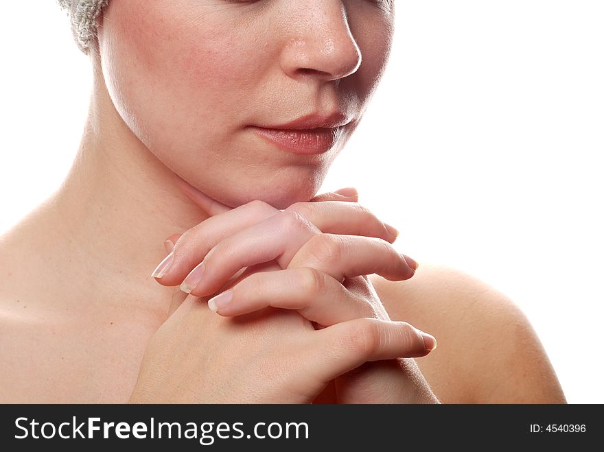 Beautiful woman posing for a beauty concept