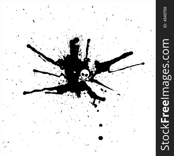 Vector abstract black spray drops for design use