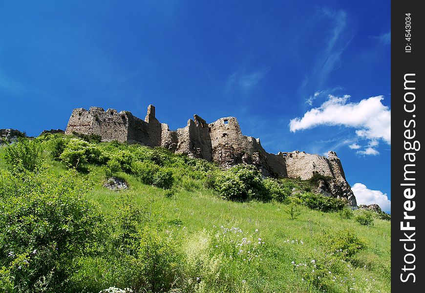 Ruins of big medieval castle in Slovakia. Ruins of big medieval castle in Slovakia.