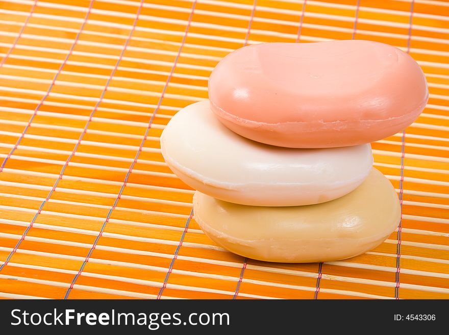 Soap On The Bamboo Table-cloth