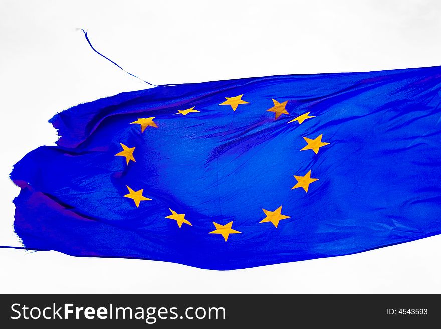 European union flag.European union blue flag with yellow stars. European union flag.European union blue flag with yellow stars