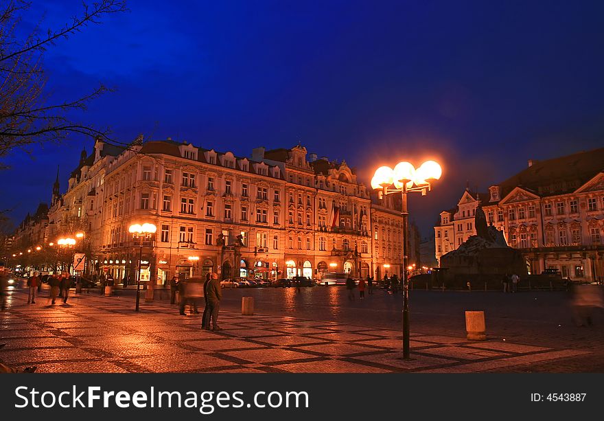 The Old Town Square At Night