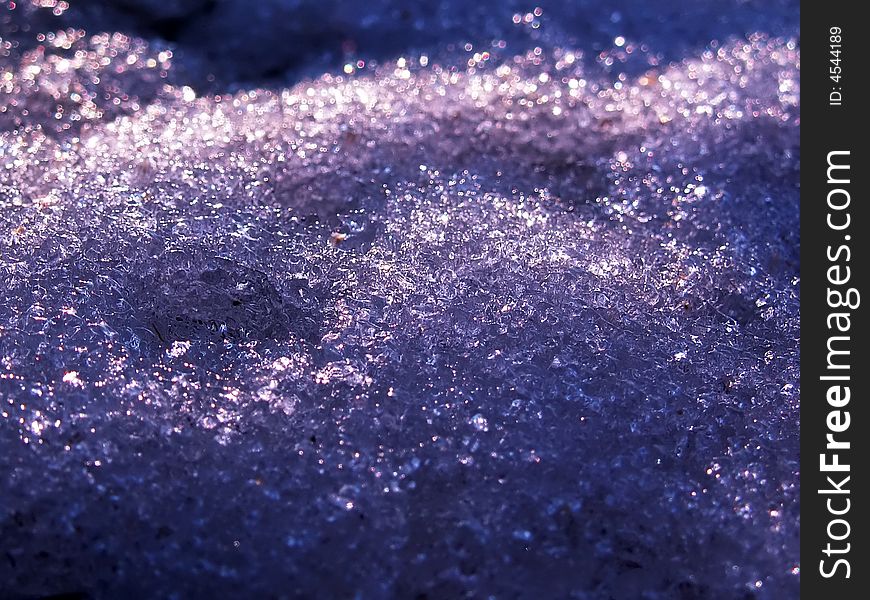 Purple Snow Closeup