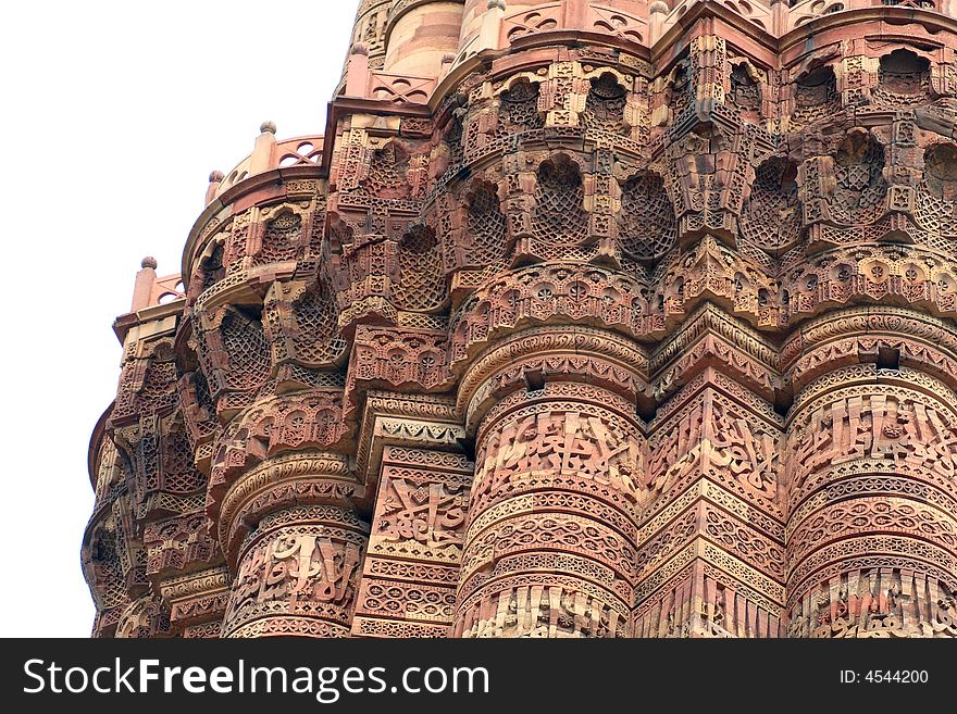 Picture of ruins at monument qutub minar - old place of worship. Picture of ruins at monument qutub minar - old place of worship