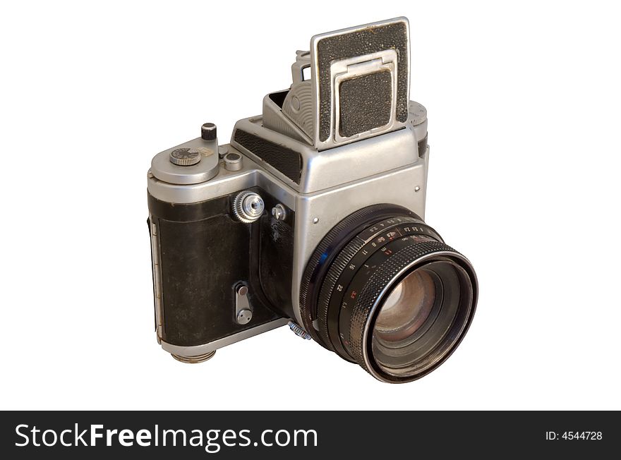 Old Medium Format Camera Isolated