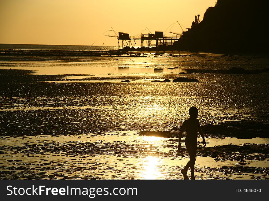 Pacific Ocean at sunset splendor