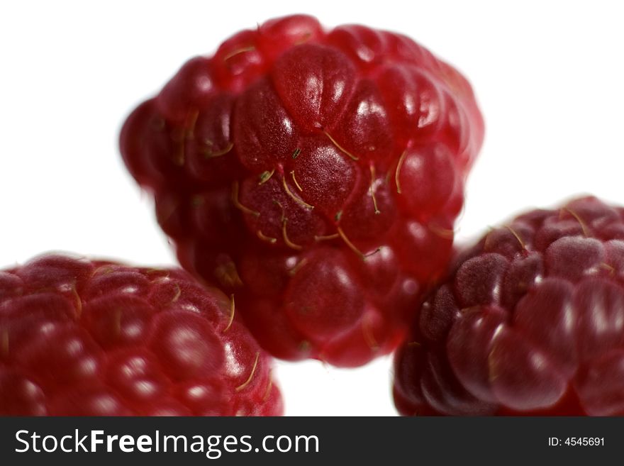 Close up from few raspberries. Close up from few raspberries